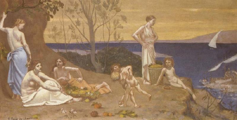 Pierre Puvis de Chavannes Pastoral oil painting picture